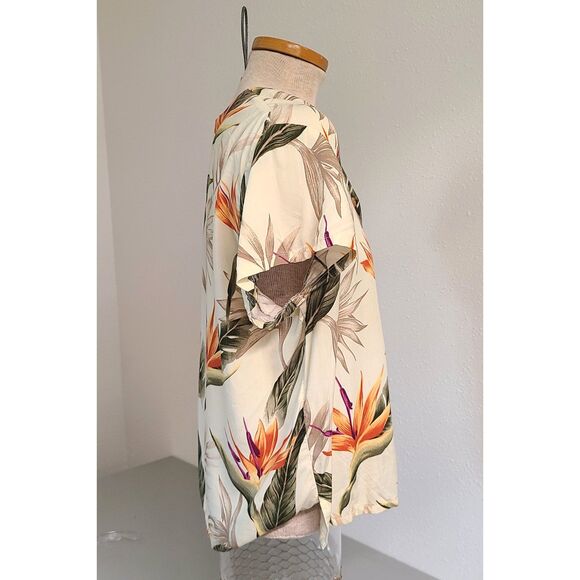Vintage Paradise Found Hawaiian Tropical MEDIUM Resort Resortwear Top Vacation M - Picture 5 of 7